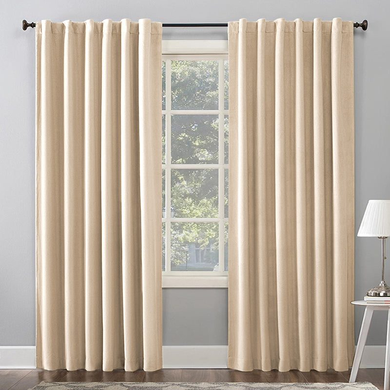 Rod Pocket & Back Tab Thermal Insulated Blackout Curtains For