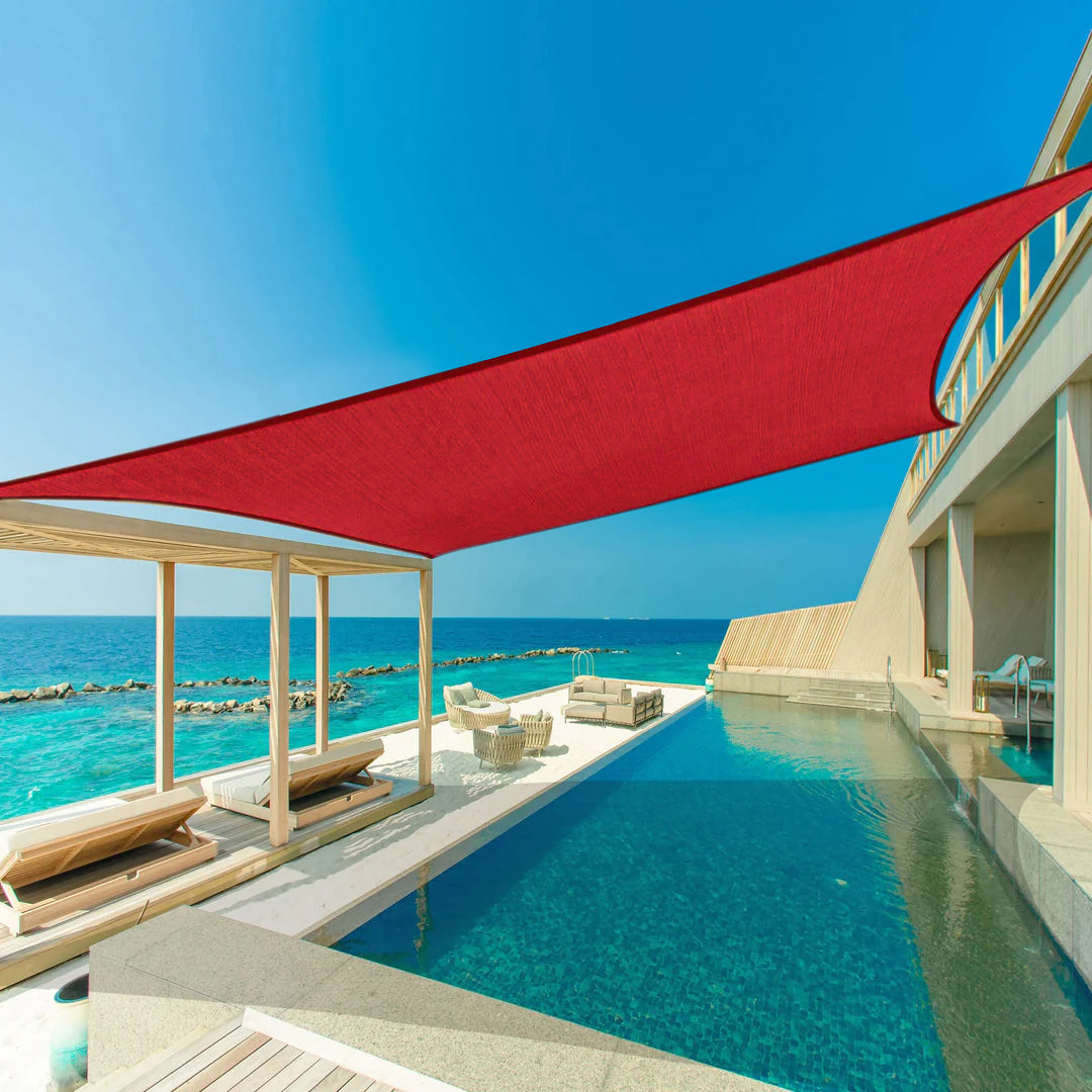 Premium UV Block Fade-Resistant Waterproof Rectangle  Sun Shade Sail