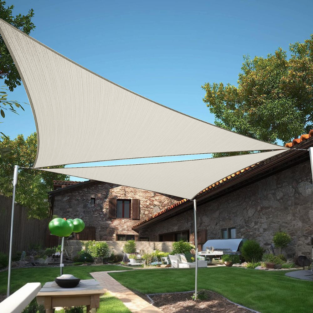 Opaque Privacy Protection Outdoor Waterproof Sun Shade Sail Canopy Triangle UV Block for Patio