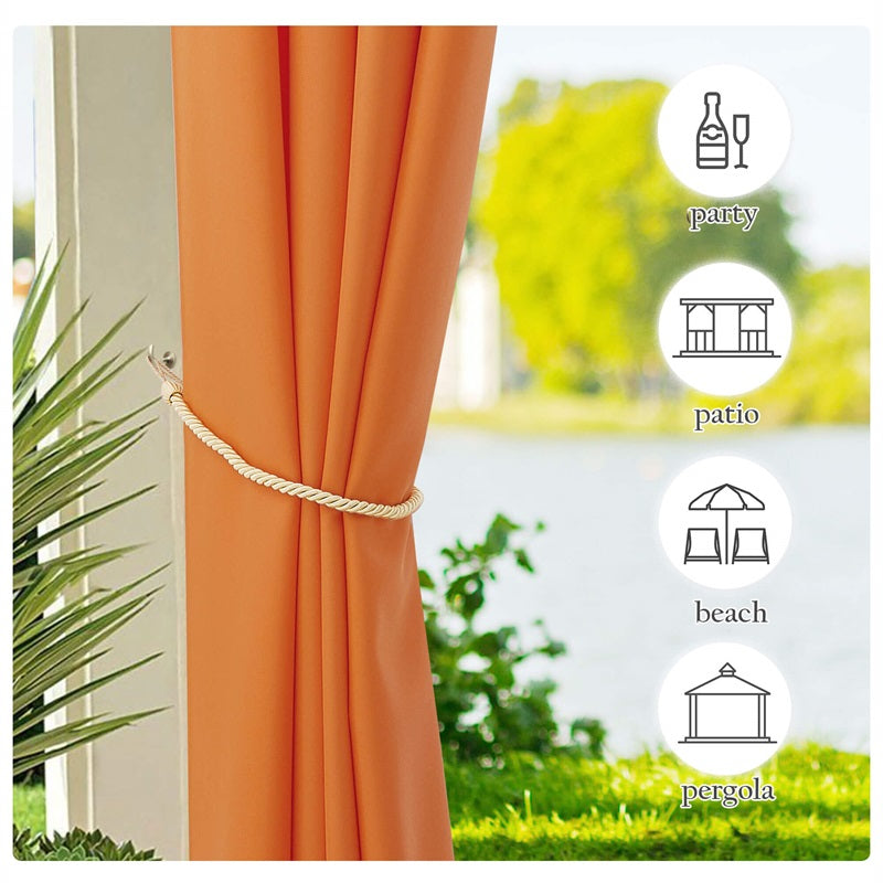  RYB HOME 2 Panels Pergola Curtains Outdoor - Linen