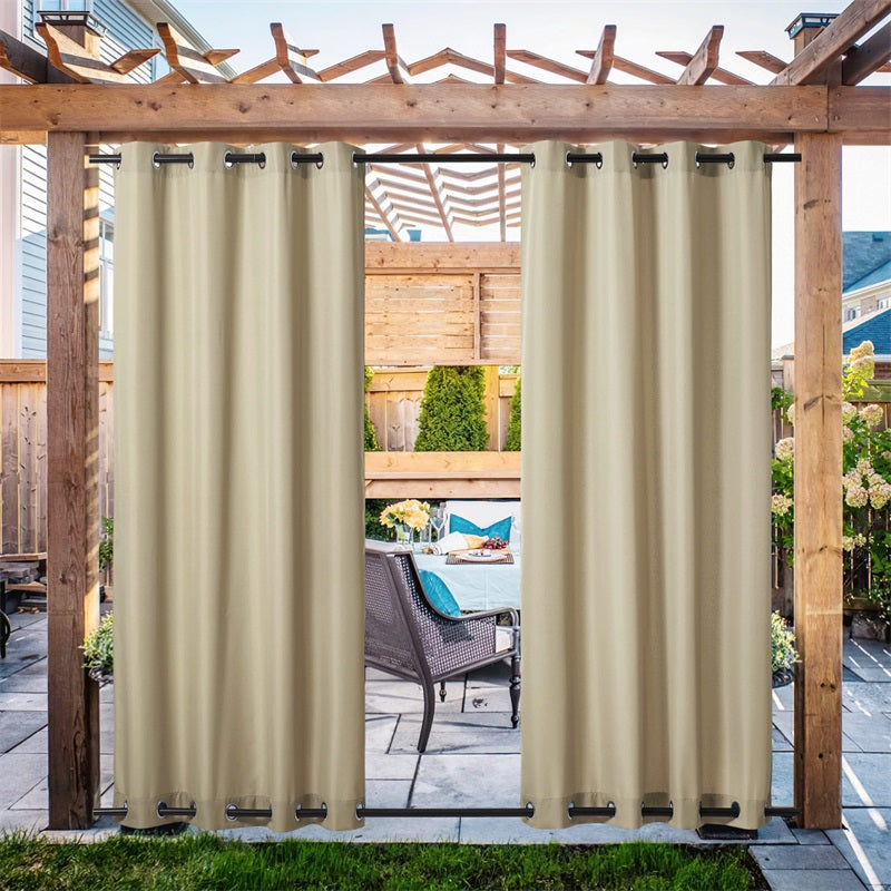 Grommet Windproof Waterproof Outdoor Curtains Canvas Curtains for Patio ...