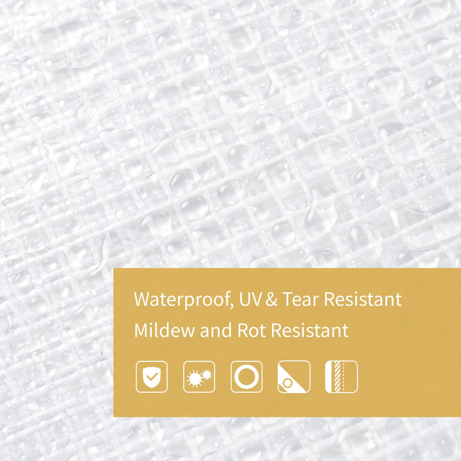 Outdoor Clear Tarps PVC Rain Cover for Patios, Porch, Screen Rooms, Ga ...