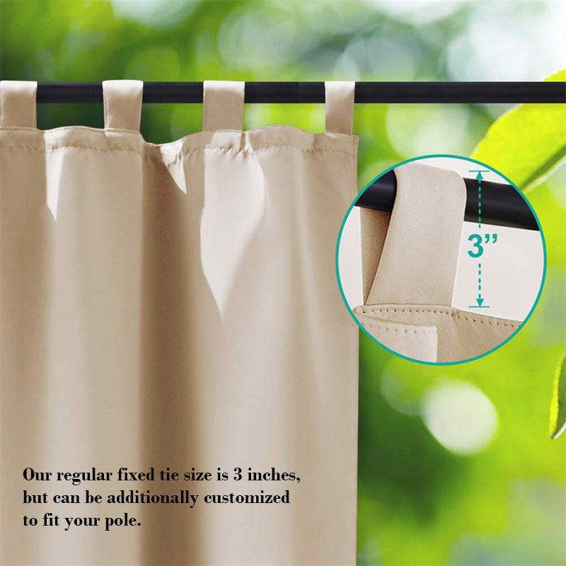 Outdoor Waterproof Detachable Tab Top Blackout Outdoor Curtains for Ga —  KGORGE Store