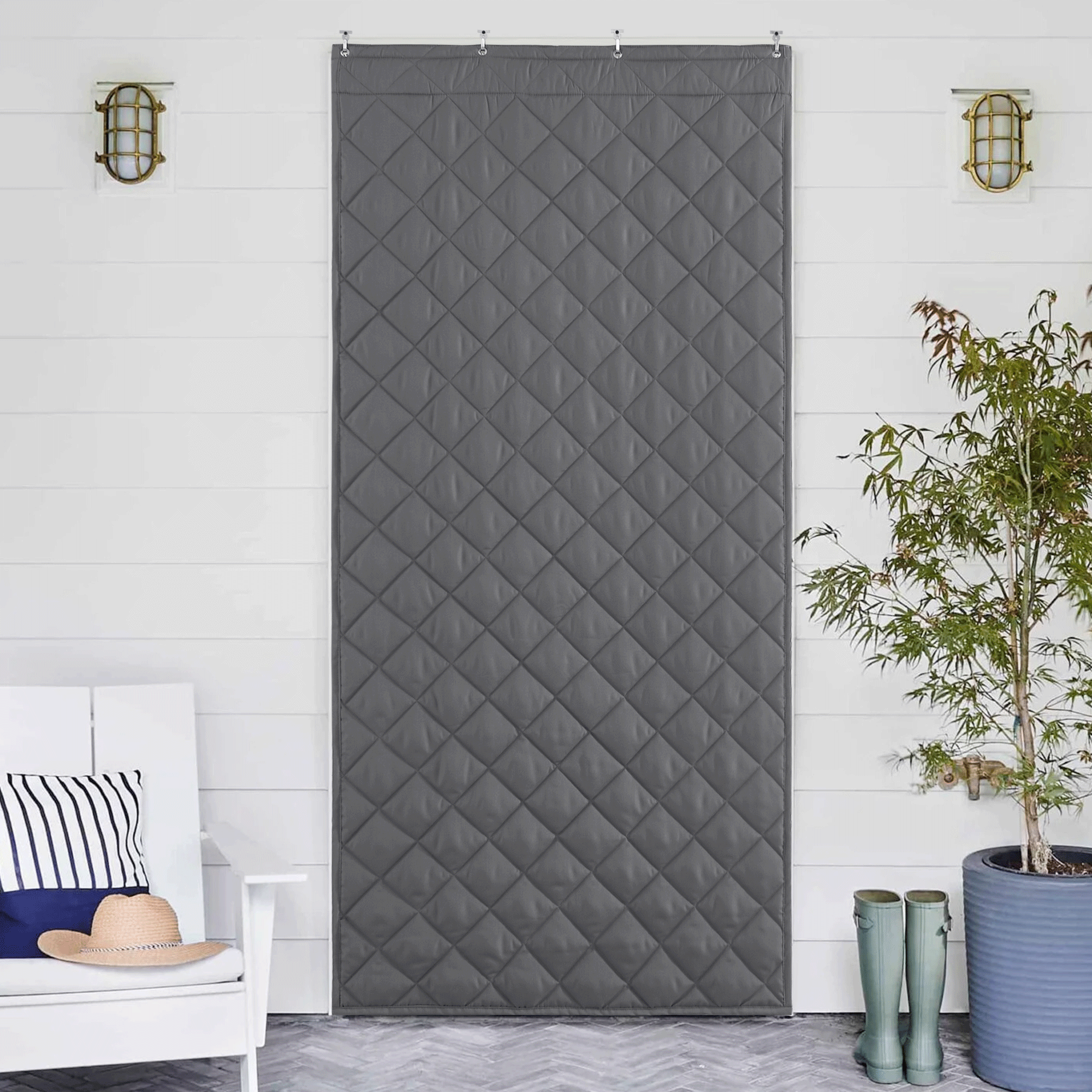 Thermal Doorway Curtain, Soundproof Blanket for Door, Winter Insulated Door  Cover Screen, Blackout Barrier Privacy Divider Temporary Door for Patio